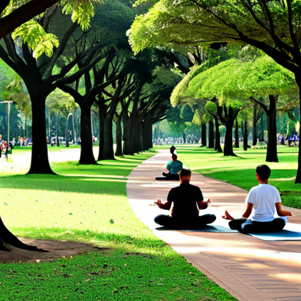 Tranquil Urban Oasis**
"A serene scene in Ibirapuera Park, São Paulo, Brazil. People are leisurely walking along tree-lined paths, some practicing yoga, others reading books under the shade of large trees. Fully clothed individuals are engaging in family-friendly activities. The background features lush greenery and a peaceful atmosphere. Safe for work, appropriate content, professional quality, perfect anatomy, natural proportions, fully clothed, modest clothing, professional photography, high resolution."
**